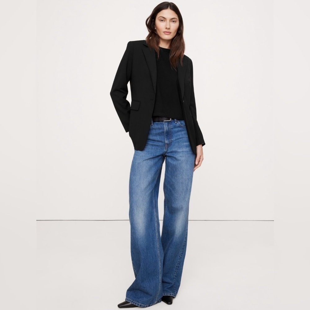 NWT! Banana Republic Black Siena Italian Wool Blazer - Multiple Sizes 🩷 #444943 - Picture 2 of 16